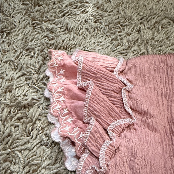 Pink Ruffled Girls Top - Picture 3 of 3